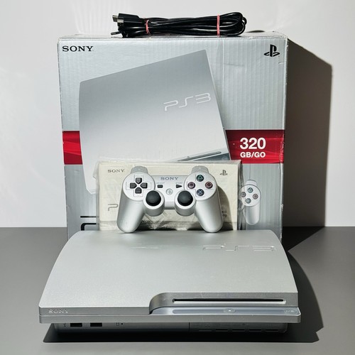 Sony playstation slim silver - playstation, 3
